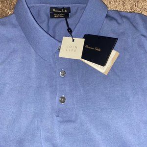 NEW Men's Massimo Dutti light blue collar shirt